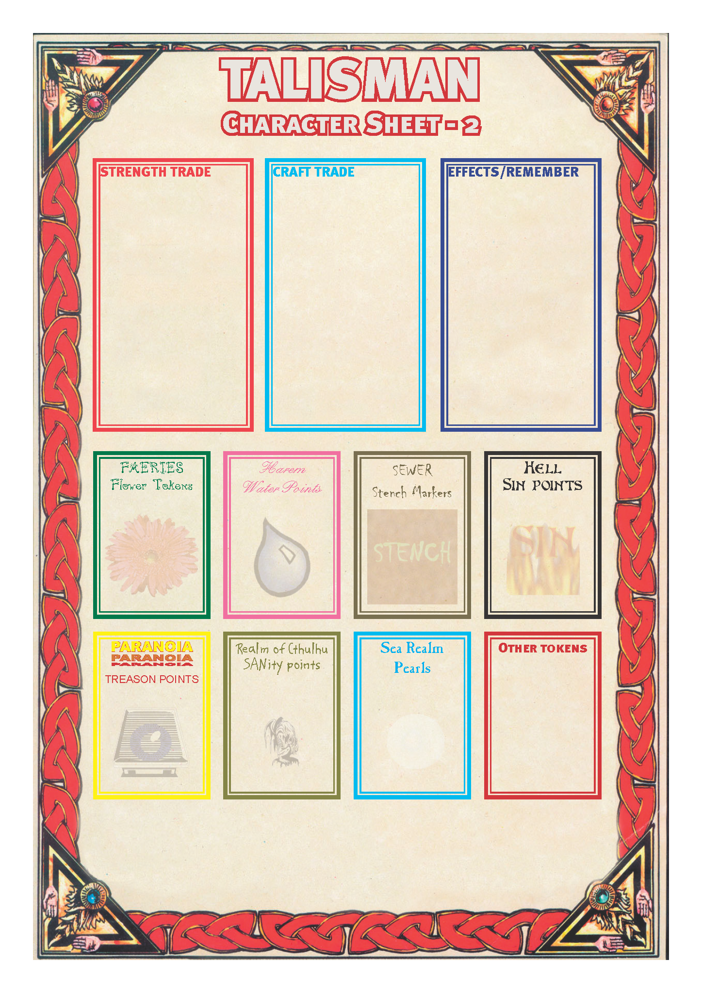 Extended Character sheet preview